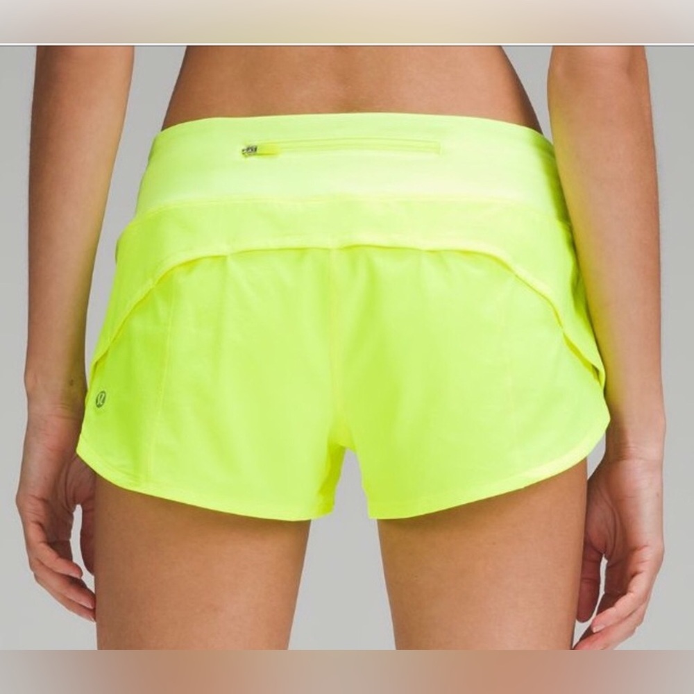 🌼LULULEMON Speed Up Low-Rise Short 2.5" Highlight Yellow Size 8
